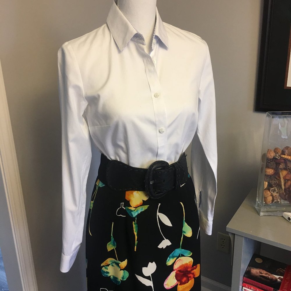 BLACK LONG 100% SILK SKIRT